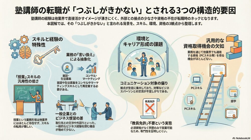 塾講師がつぶしがきかないとされる理由
