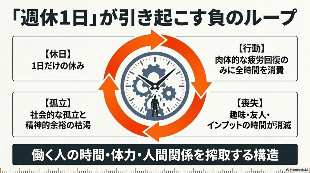 残業があると疲れも取れず休日も疲れをとるだけで終わってしまう