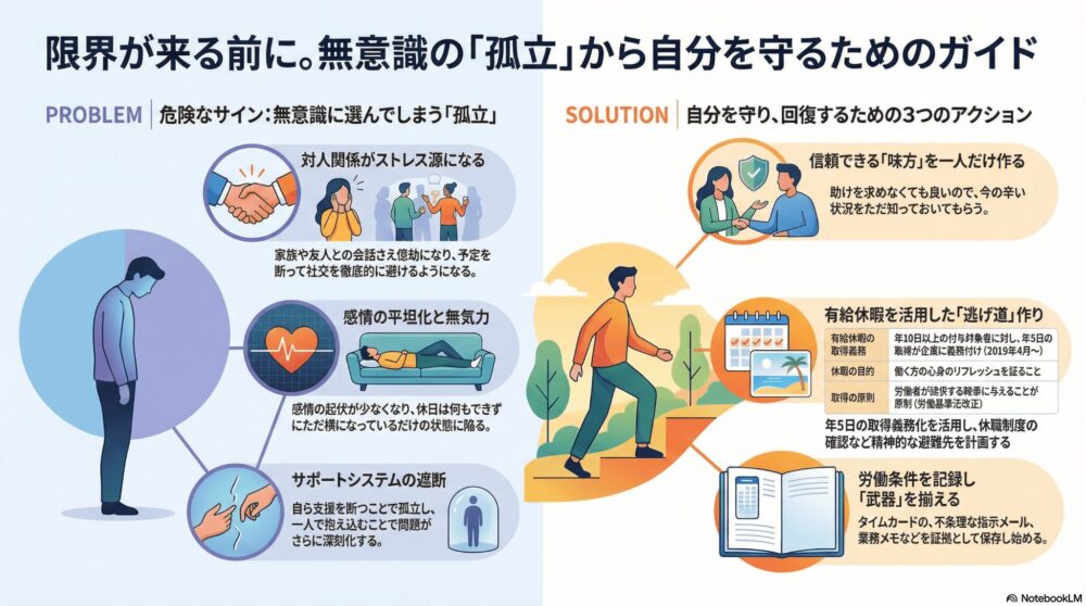 危険なサイン3:気づかぬうちに「孤立」を選んでしまう