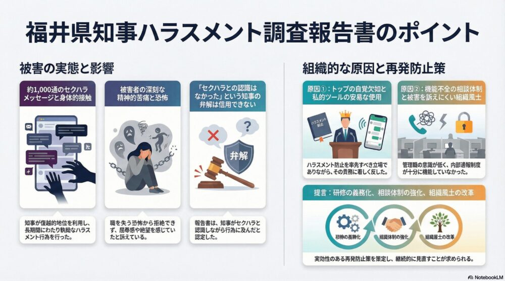福井県前知事はハラスメント調査報告書の概要