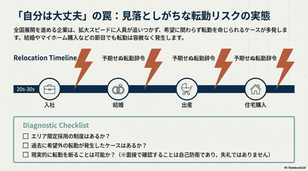 転勤リスクは意外と見落としがち