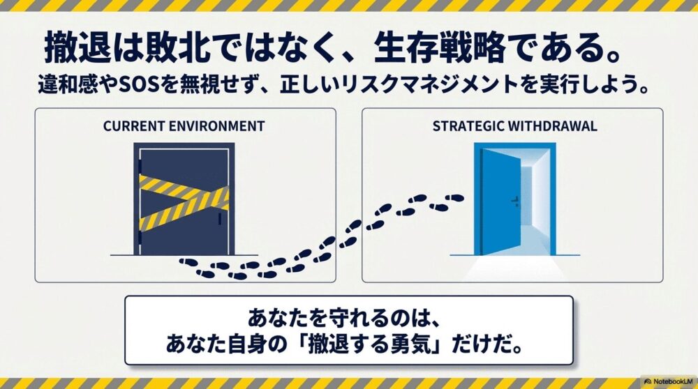 危険だから撤退するという英断