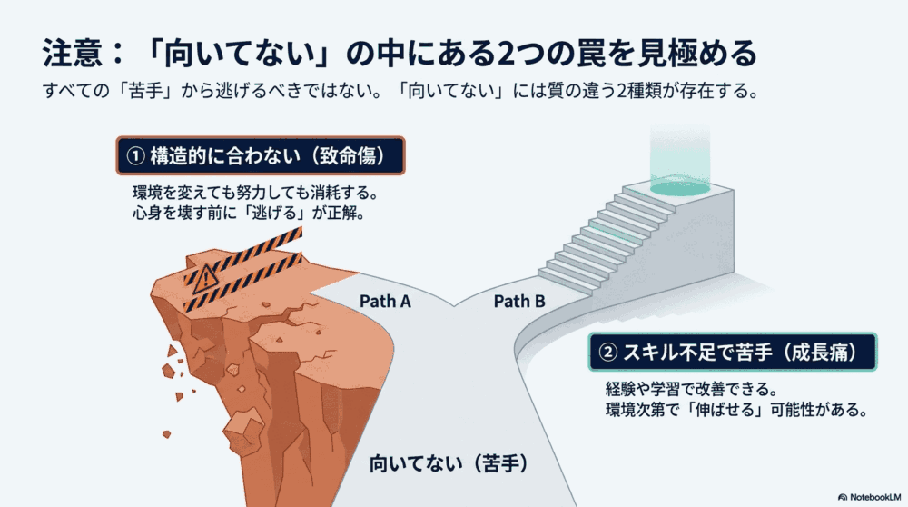 向いてない仕事は二種類ある