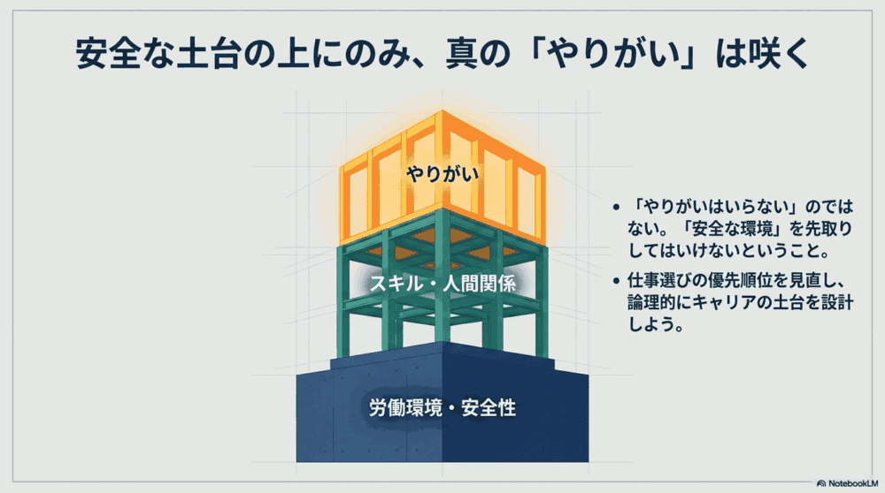 やりがいは、安全な職場で働き続けた先に生まれる